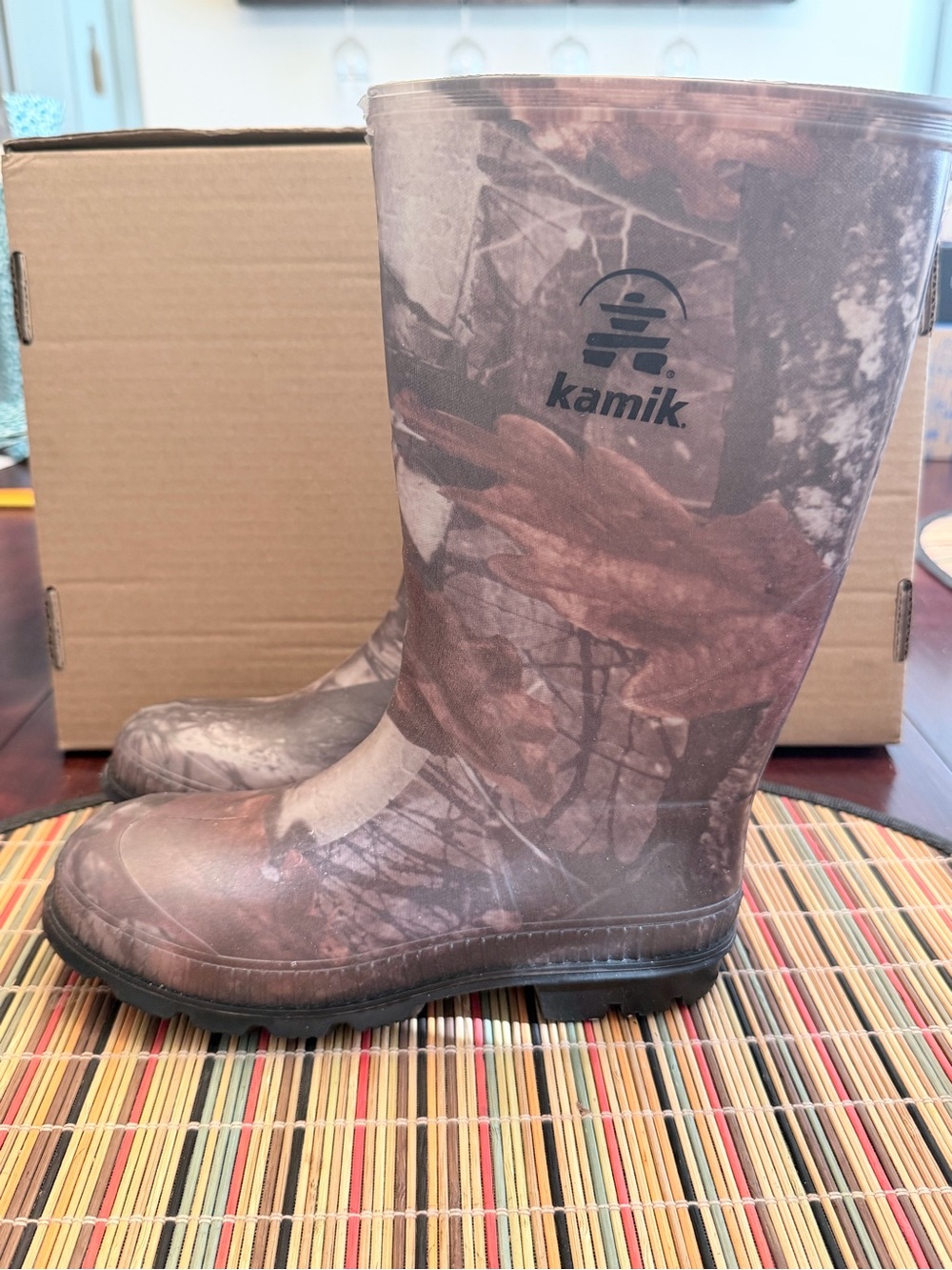 Kid’s Kamik Stomp Rain Boots Camo Size 3